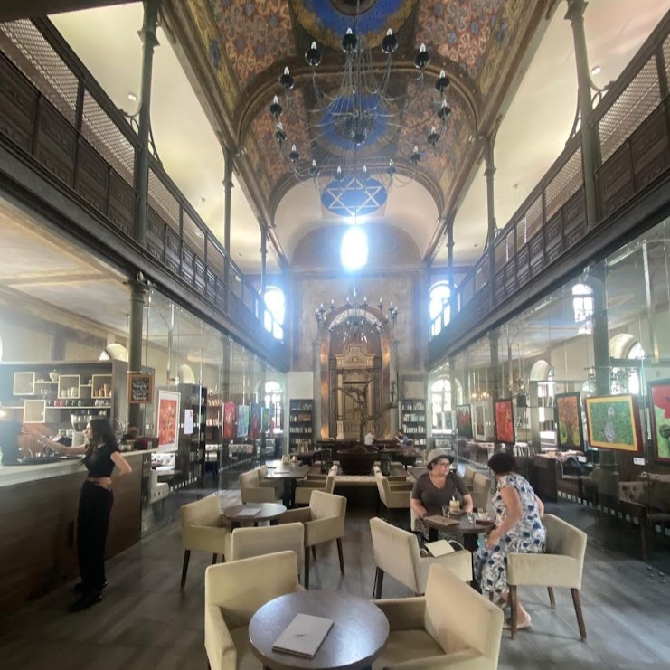 interior of synagogue of Trnava, which now serves as a cafeteria during one day trip to Trnava