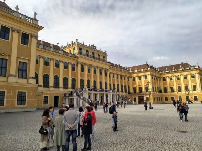 Schoenbrunn castle photo taken in autumn a view from Schoenbrunn garden, photo taken during Bratislava Musical Festival Tour