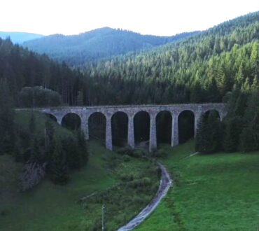 Chamrossky viadukt a drone view during one day trip from High Tatras to Telgart